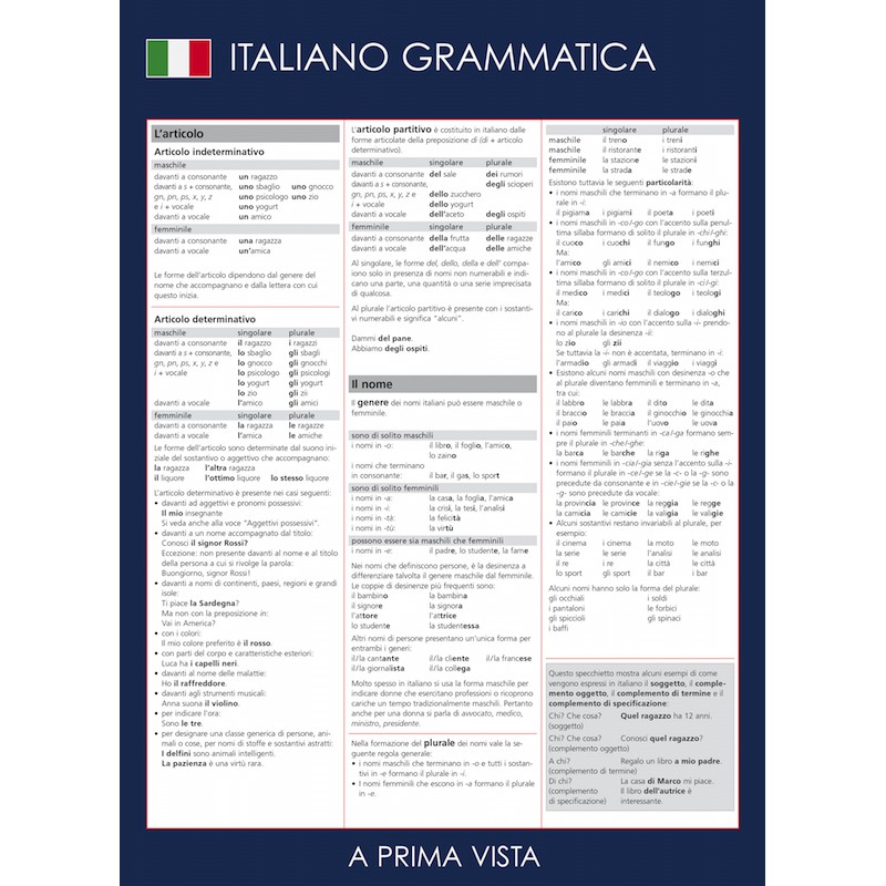 SCHEDA A PRIMA VISTA: ITALIANO GRAMMATICA - Logosedizioni