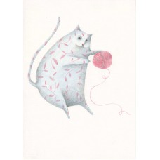 Cat Flowers 2 - ORIGINAL DRAWING